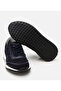 Men's Suede Leather Navy Blue Ultra Light Sole Sports Shoes - 6