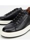 Men's Leather Black Soft Textured Casual Shoes - 3