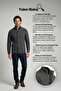 Men's Thick Knitwear Grey Cardigan Classic Fit with Buttons and Zippered Pockets - 5248m - 7