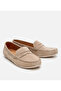 Women's Suede Leather Beige Casual Loafer - 2