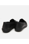 Women's Leather Black Buckle Casual Loafer - 6