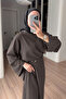 Double-Breasted Casual Suit with Trousers - Brown - 2
