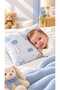 Baby Pillow 35X50 cm 100% Cotton Inner Filling and Fabric with Zippered Cover Elephant Rabbit Pattern - 2