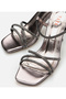 Women's Yaya Gray Evening Dress with Heels Sandals - 4