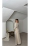 Sleeve Button Detail Bell-Leg Fitted Long Height Casual Special Occasion Marbella Women's Dress - 4