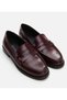 Women's Leather Burgundy Loafer - 2