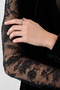 Stone-Encrusted Half Ring - Gold