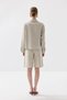 Linen Shirt Jacket with Pockets - Stone - 4