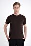 Comfort Fit Rayon Blend Crew Neck Brown Knitwear T-Shirt Ts 925