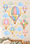 Flight to the Dreamland Balloon, Cloud and Star Children's Room Wall Sticker Set