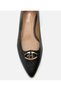Women's Leather Black Ballerinas - 6