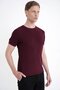 Comfort Fit Rayon Blended Crew Neck Burgundy Knitwear T-Shirt Ts 925 - 4
