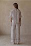 Braletli Linen Textured Women's Pajama Set - Lx.26235 Neutral - 3