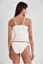 Combed Cotton Athlete Panties Women's Underwear Set - 310 Ecru - 2