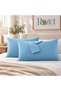 Blue Cotton Fabric Cover Pillowcase (2 Pcs) 50 X 70 cm - 2