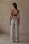 Braletli Linen Textured Women's Pajama Set - Lx.26235 Neutral - 6