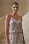 Women's Pajama Set with Kimono and Linen Texture - Lx.26237 Neutral - 4