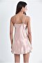 Satin Lace Women's Nightgown - 632 Powder - 4