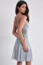 Satin Lace Women's Nightgown and Dressing Gown Set - 4050 Mist - 4