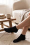 6-Piece Mixed Color Women's Bamboo Self-Patterned Seamless Flexible Bootie Socks - Premium - 6