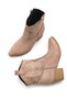 Mink Suede Embroidered Zippered Western Cowboy Women's Boots - 5