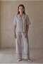 Braletli Linen Textured Women's Pajama Set - Lx.26235 Neutral - 2