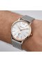 Steel Mesh Band Silver Color Silver Dial Men's Wristwatch with Calendar
