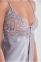 Satin Lace Women's Nightgown - 632 Royal - 4