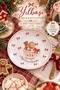 NEW YEAR MERRY CHRISTMAS 6-PIECE 16 CM LUXURY DESSERT PLATE SET - 3