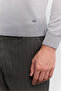 Men's Gray Crew Neck Easy-Iron Wrinkle-Resistant Long Sleeve Regular Fit Sweater A62Y5084 - 3