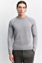 Men's Gray Crew Neck Easy-Iron Wrinkle-Resistant Long Sleeve Regular Fit Sweater A62Y5084 - 6