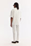 Men's White Cuban Collar 100% Linen Relaxed Cut Oversize Fit Short Sleeve Shirt A61Y2209 - 5