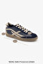 Women's Sneaker Lace-Up Sports Shoes Alvena Navy Blue Suede - 8