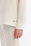 Men's White Half Placket Soft Touch 100% Cotton Breathable Comfort Fit Shirt A61Y2082 - 6