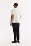 Men's Ecru Crew Neck Easy-Iron Regular Fit T-Shirt A61Y1170 - 4