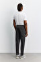 Men's Anthracite Elastic Waist Lace-Up Ribbed Side Zipper Pocket Interlock Jogger A62Y3419 - 5