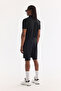 Men's Black Elastic Waist Anti-Wrinkle Quick-Drying Technical Fabric Regular Fit Knitted Shorts A61Y3626 - 3