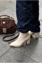 Winter's Approach Women's Zippered Pointed Toe Faux Leather Flag Heel Boots - 4