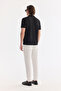Men's Black Apaj Collar Easy Ü Tulle Enen Elastane Regular Fit T-Shirt A61Y1156 - 4
