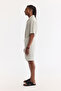 Men's Ecru Elastic Waist Lace-Up Soft Touch Regular Fit Shorts A61Y3709 - 2
