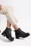 Genuine Leather Daily Use Zippered Half Boots Women's Boots / Bootie Dc2014