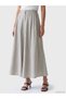 Alita City Lcwaikiki Classic Ecru Plaid Long Women's Skirt with a Difference - 2