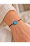 Black String Macrame Braided Handmade Syriac Evil Eye Bead Bracelet