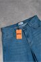 Blue Baggy Denim Urban Jort Men's Shorts - 6