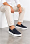 Shade Men's Genuine Suede Leather Eva Sole Loafer Shoes - Navy Blue - 3