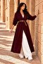 Women's oversized beard knit long cardigan - 5