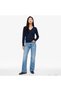 Stitch V-Neck Women's Navy Blue Knitwear - 3