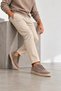 Porto Men's Genuine Suede Leather Sneaker Shoes - Mink - 2