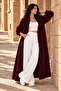 Women's oversized beard knit long cardigan - 6