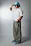 Azure Line Wide Leg Super Baggy Blue Men's Jean Trousers - 2